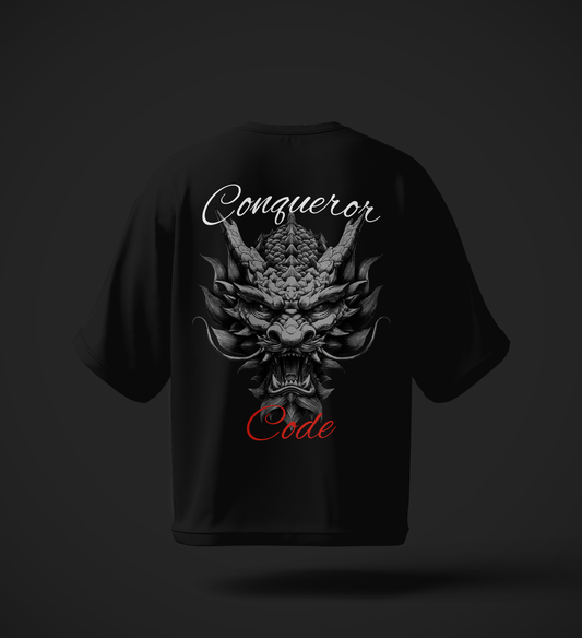 Drop Shoulder Graphic Tee – Conqueror Code Edition
