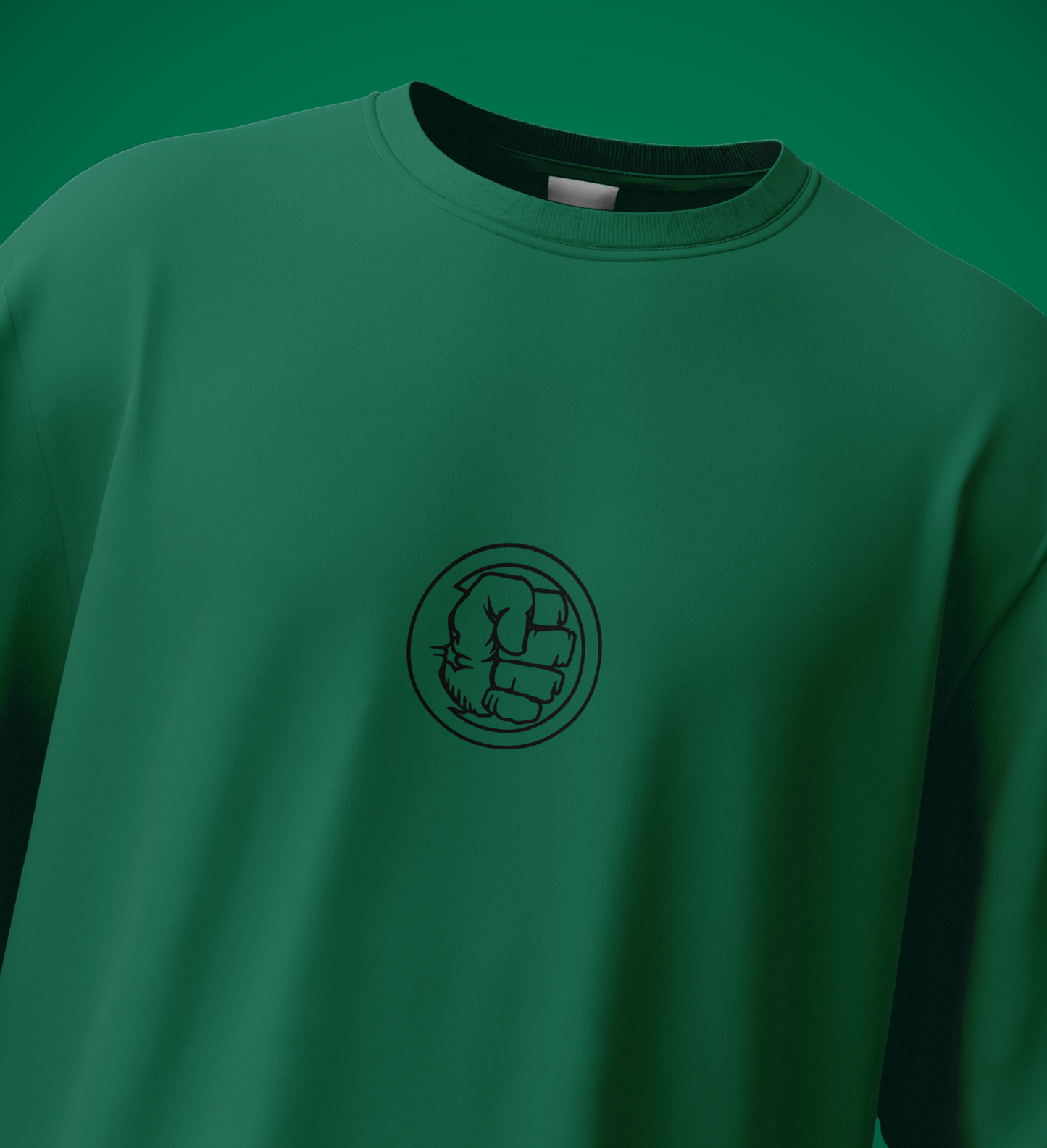 Drop Shoulder Graphic Tee – Emerald Rage Edition - HULK