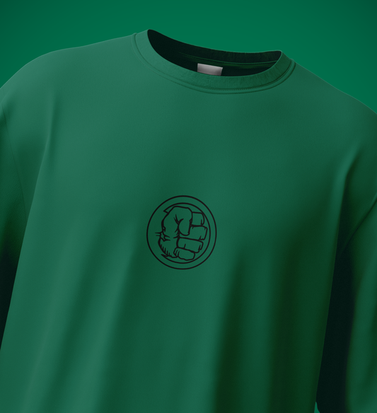 Drop Shoulder Graphic Tee – Emerald Rage Edition - HULK