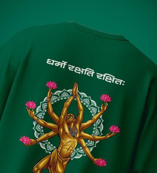धर्मो रक्षति रक्षितः Drop Shoulder Graphic Tee