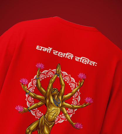 धर्मो रक्षति रक्षितः Drop Shoulder Graphic Tee